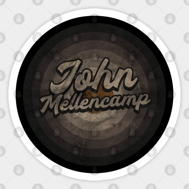 RETRO BLACK WHITE - John Mellencamp Sticker by Yaon